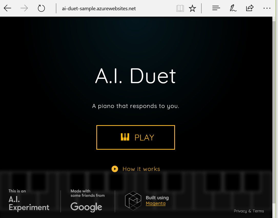 AI Duet on Azure App Service Linux